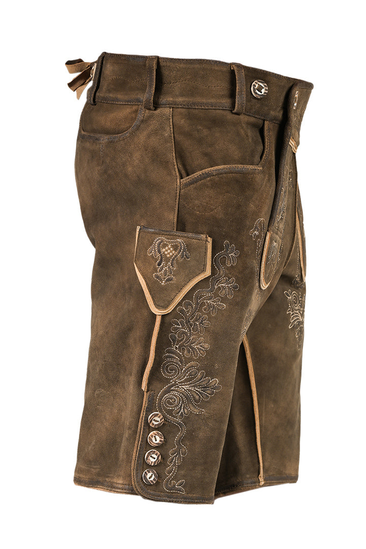 Traditional German Leather Embroidered Elegance