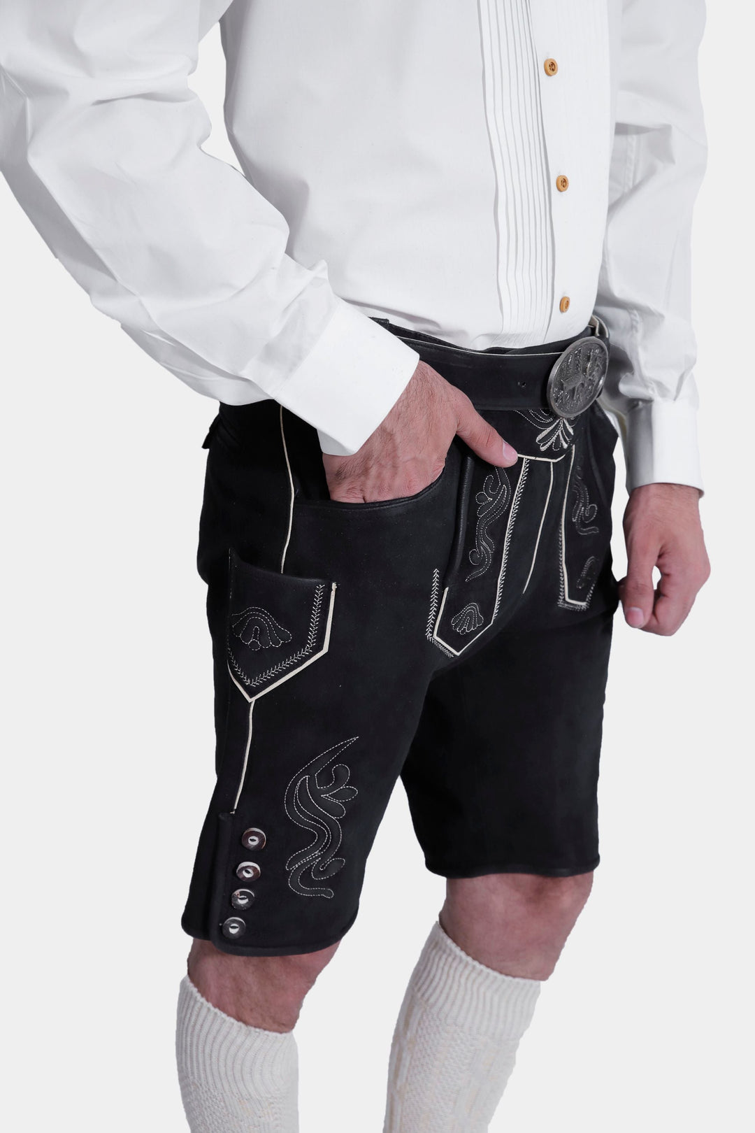 Christoph Waltz Schwarze Lederhosen