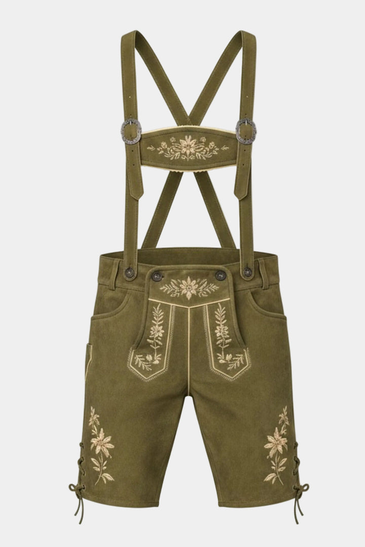 Hegel Lederhosen in Olive Green