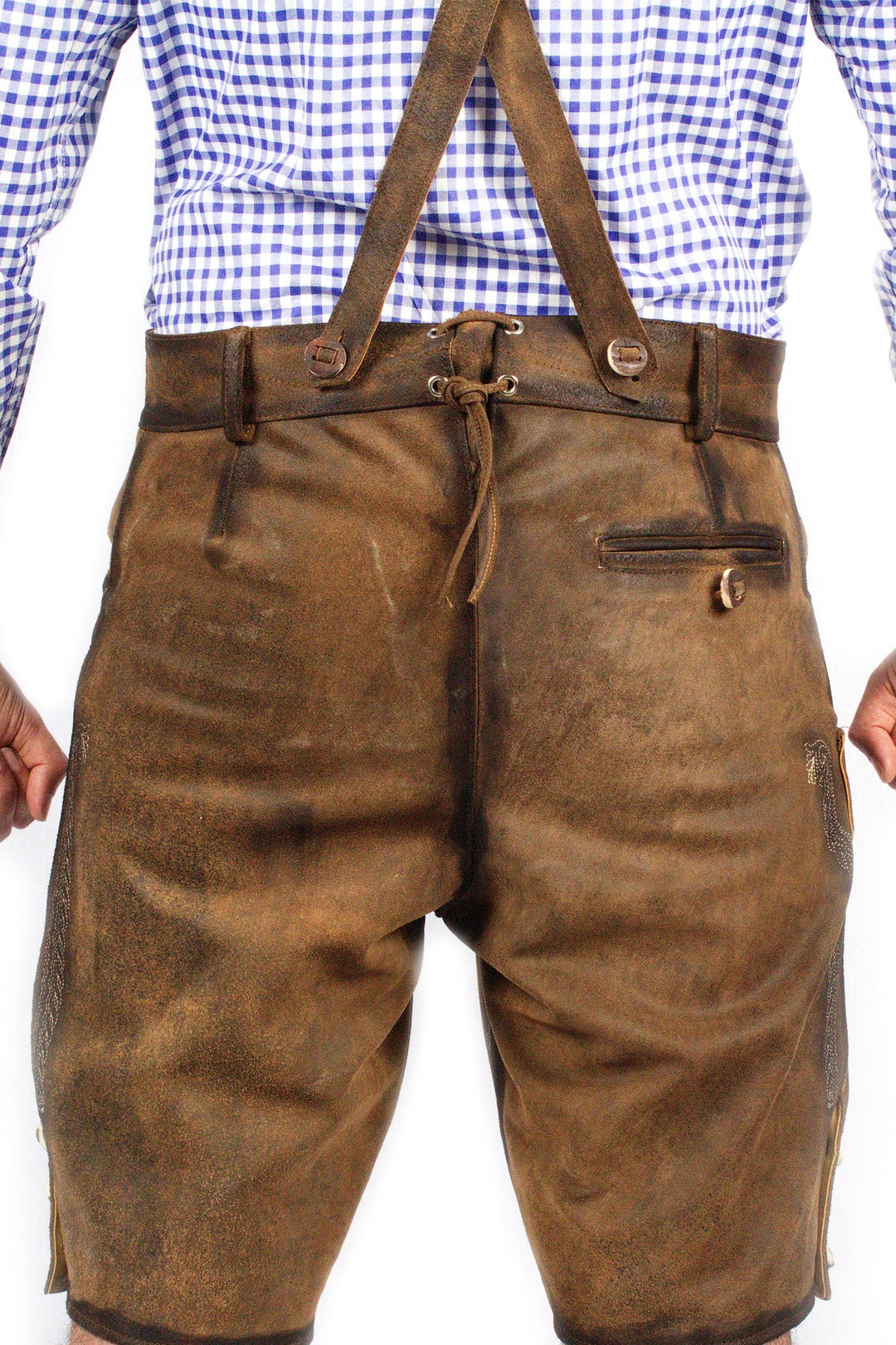 Trachten Short Lederhosen Dark Brown