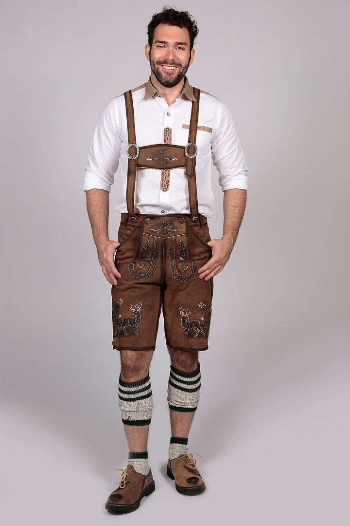 Trachten Short Lederhosen Dark Wild Brown
