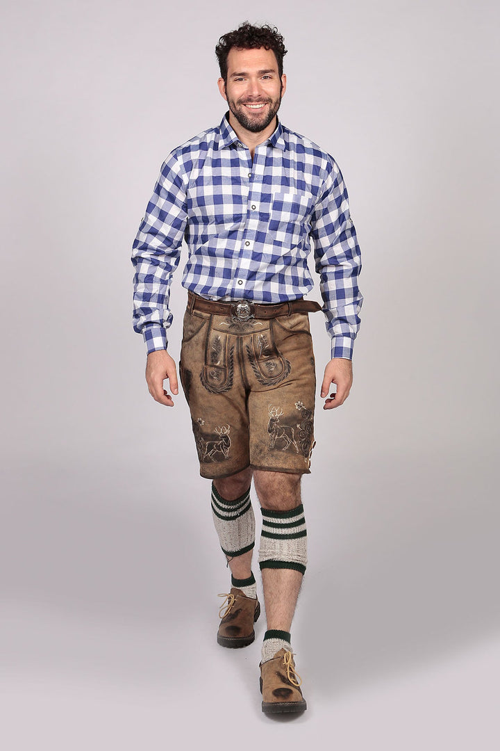 Hemd Rautenmusterkariert Admiralblau