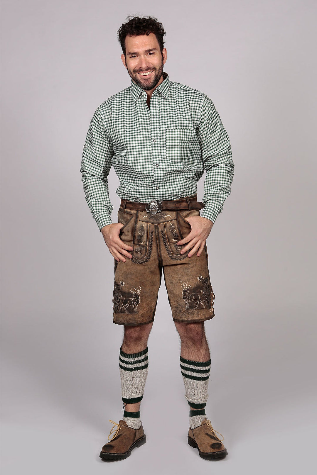 Bayerisches Slim-Shirt Tannengrün