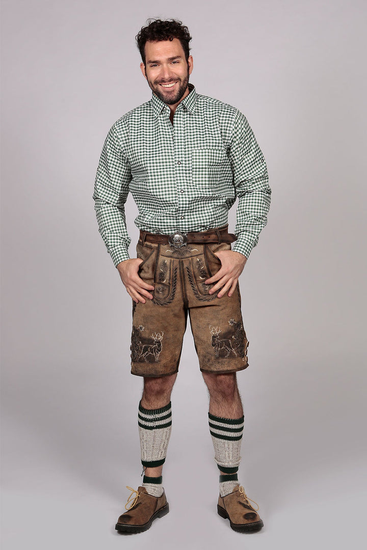 Bayerisches Slim-Shirt Tannengrün