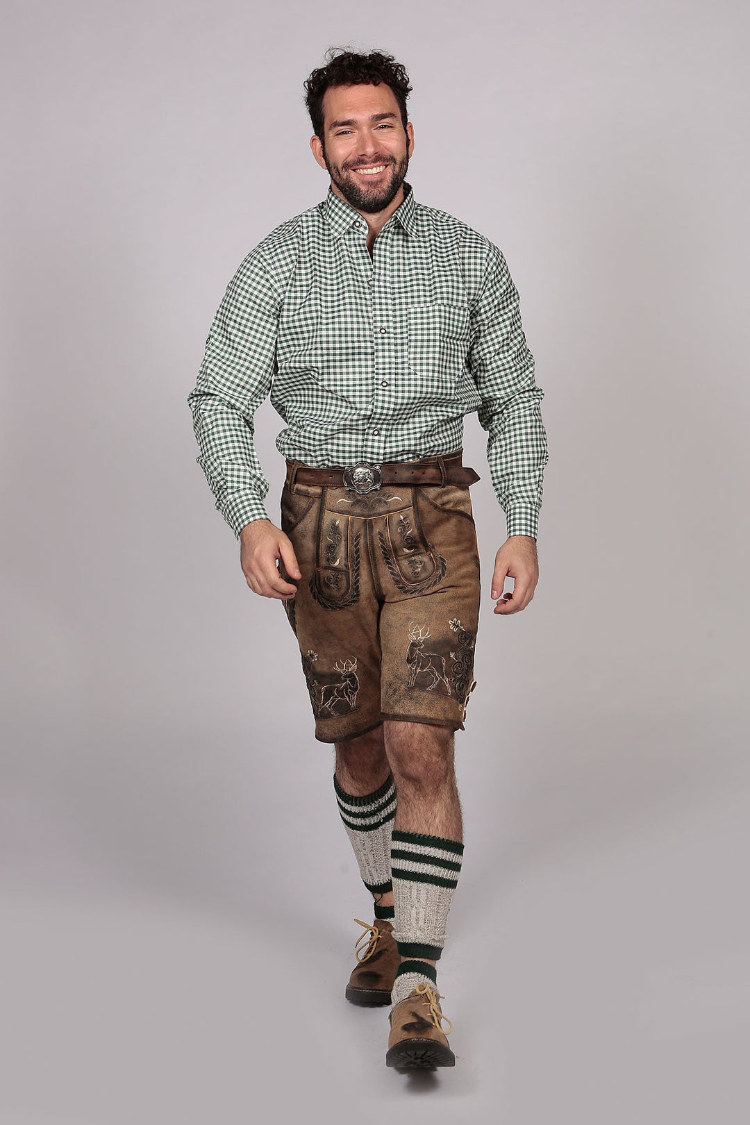Bayerisches Slim-Shirt Tannengrün