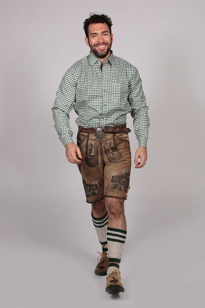 Bayerisches Slim-Shirt Tannengrün