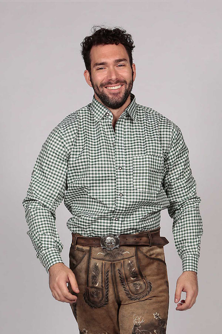 Bayerisches Slim-Shirt Tannengrün