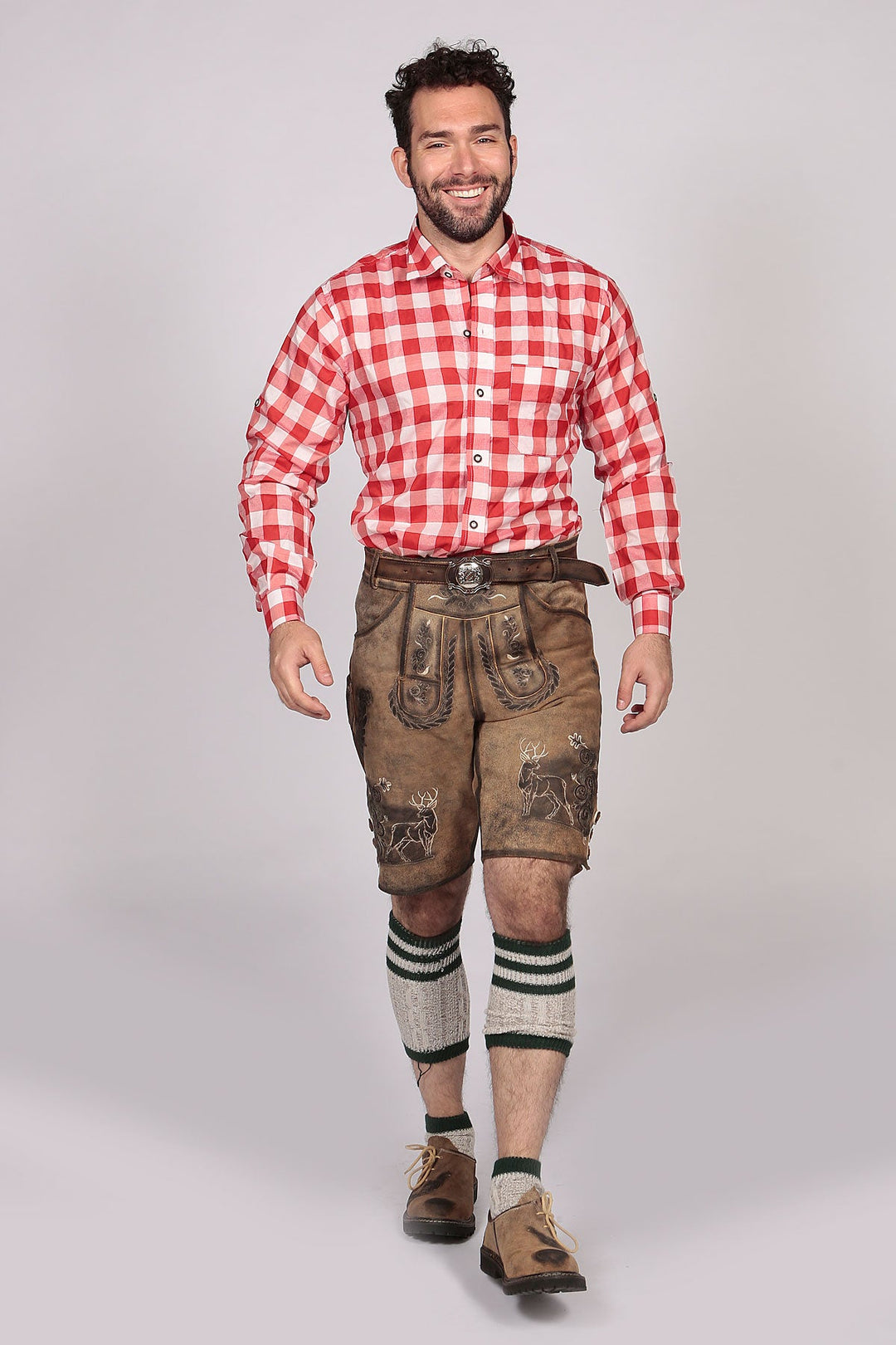 Bayerisches Karohemd Dunkelrot