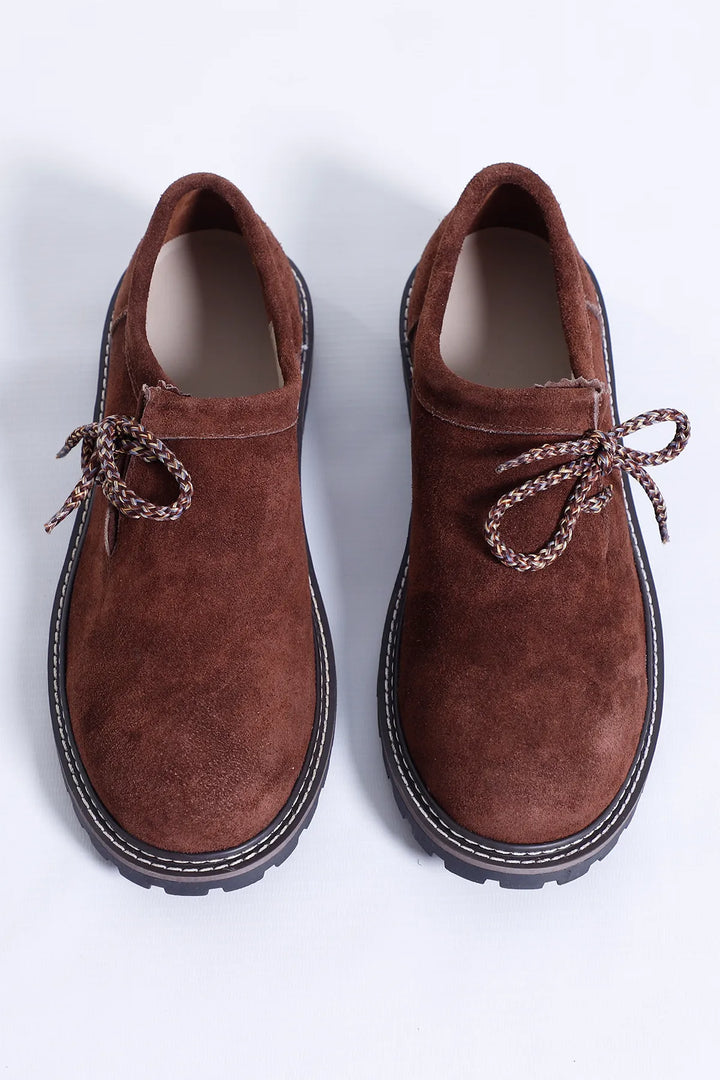 Authentische hellbraune Lederhosen-Schuhe
