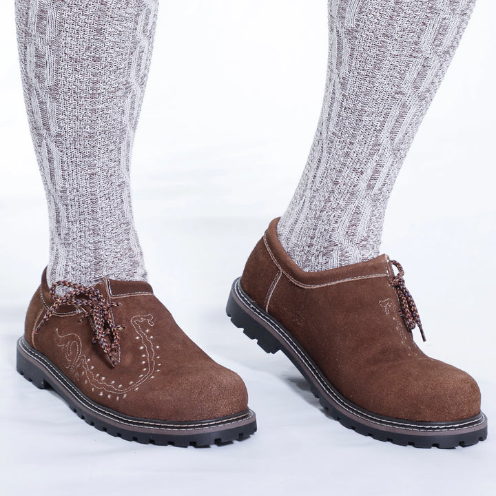 Heritage Lederhosen-Schuhe in Dunkelbraun