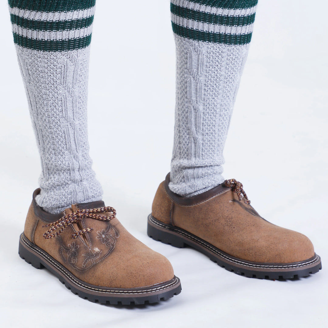 Rustikalbraune Trachtenschuhe für Herren mit traditionellem Charme