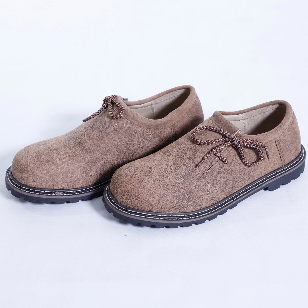 Bayerische Braune Lederhosen-Schuhe für Herren