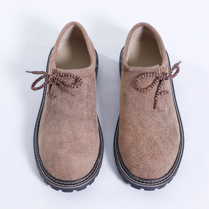 Bayerische Braune Lederhosen-Schuhe für Herren