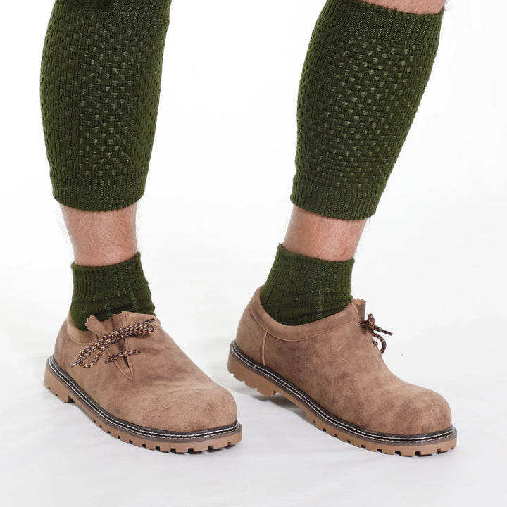 Traditionelle braune deutsche Lederhosen-Schuhe