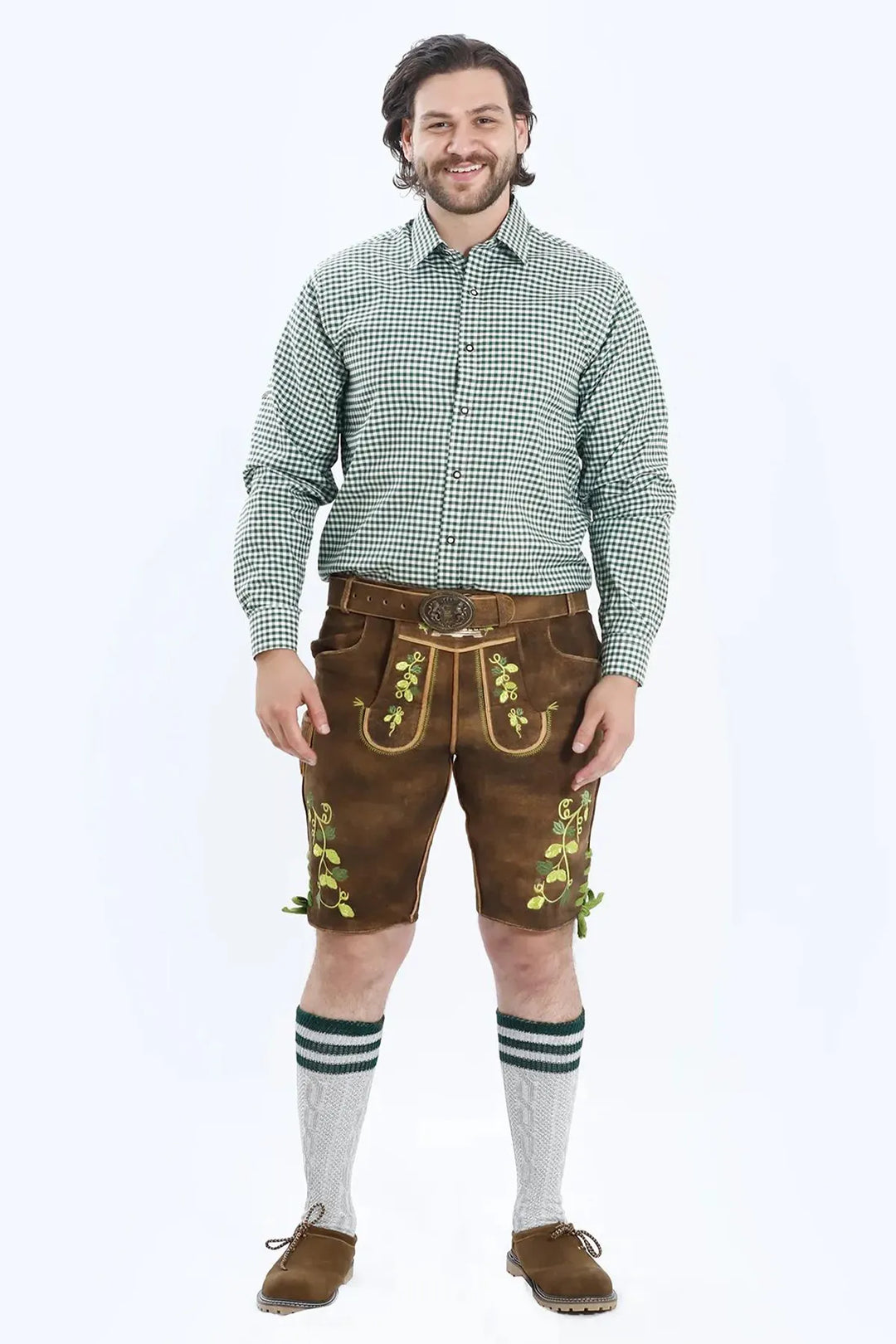 Bayerisches Slim-Shirt Tannengrün