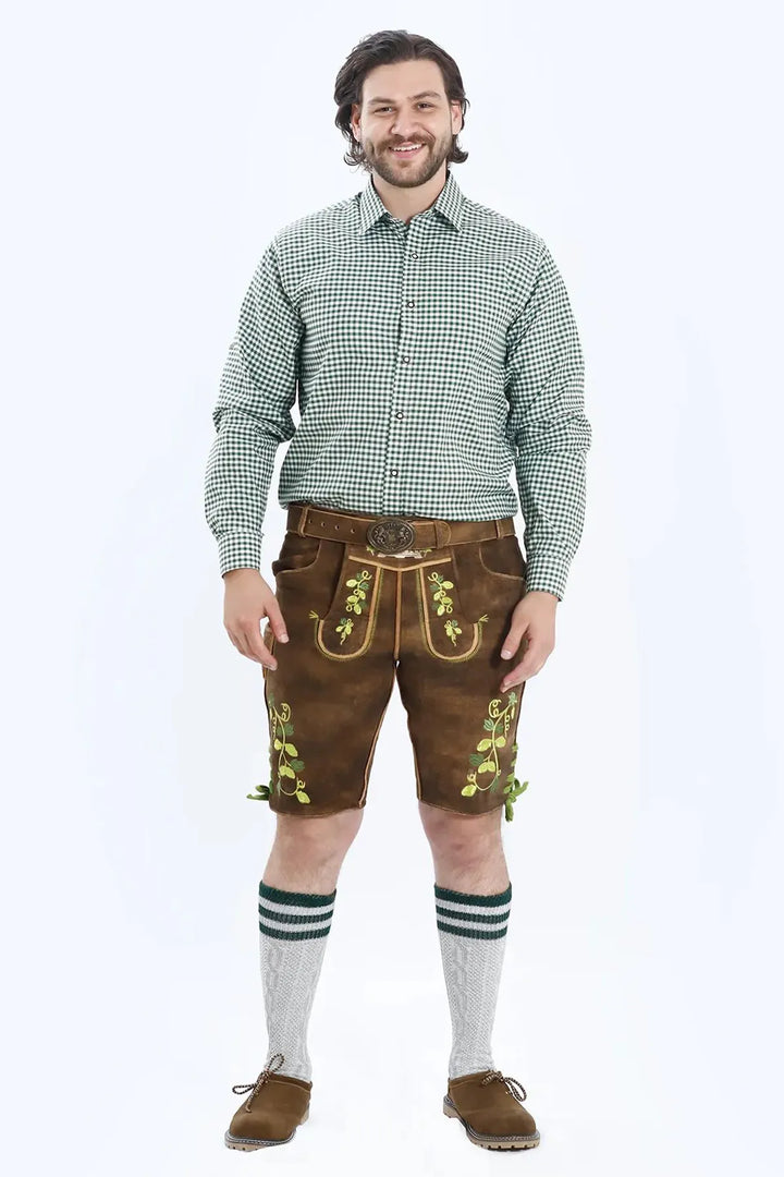 Bayerisches Slim-Shirt Tannengrün