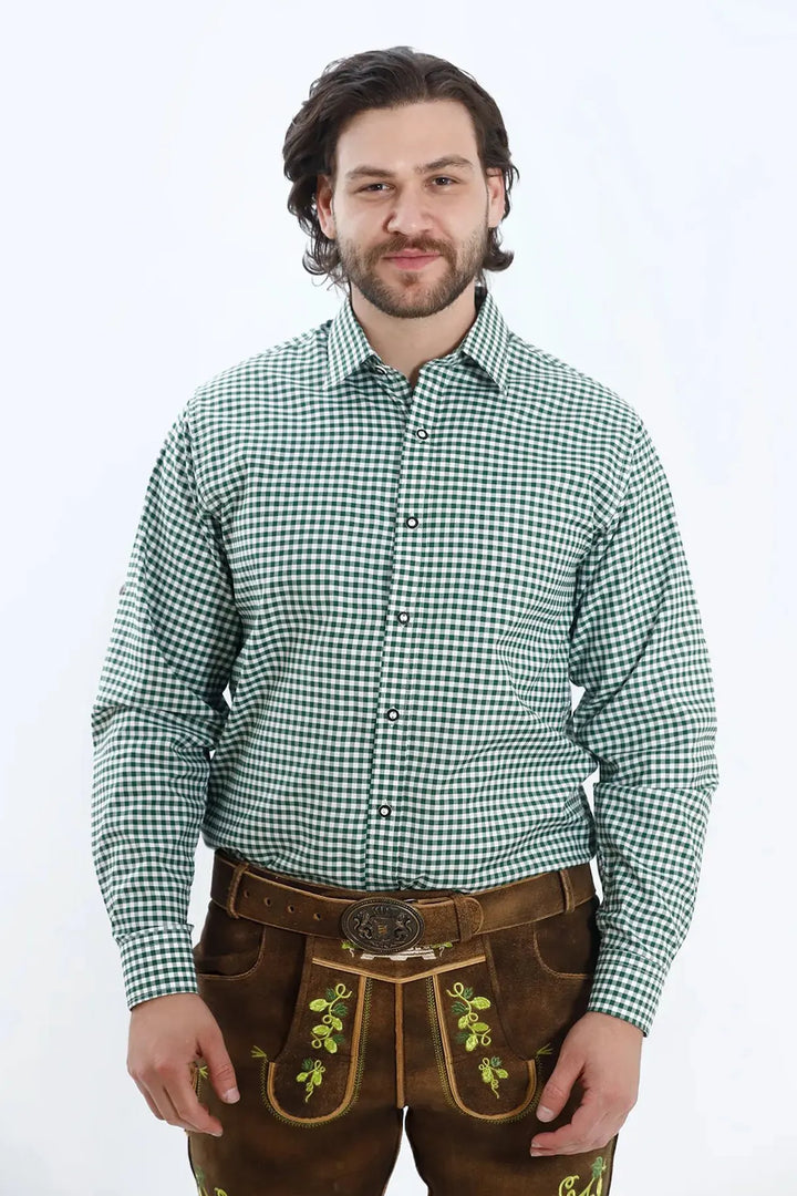 Bayerisches Slim-Shirt Tannengrün