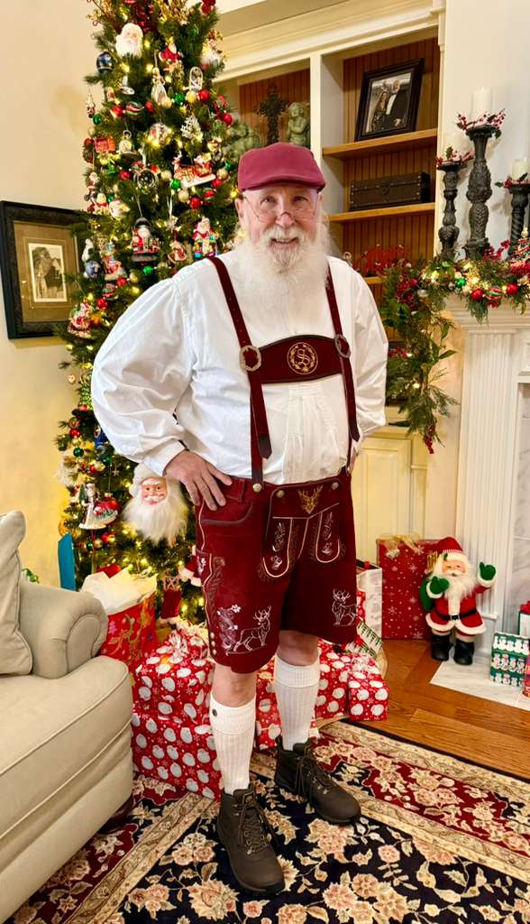 Weihnachtsmann Calvin Lederhosen